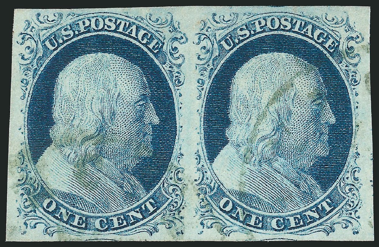US Stamp Value Scott Catalogue 9: 1c 1852 Franklin. Robert Siegel Auction Galleries, Jul 2013, Sale 1050, Lot 95