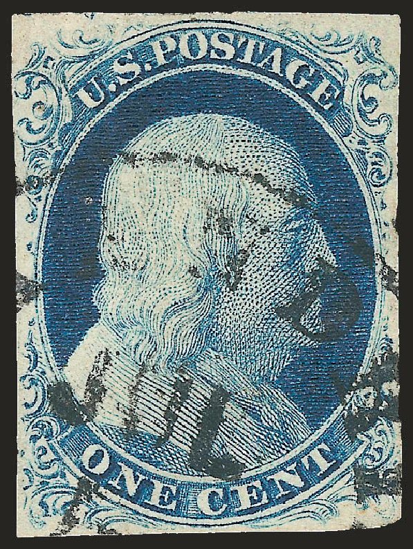 US Stamps Value Scott #9: 1852 1c Franklin. Robert Siegel Auction Galleries, Apr 2010, Sale 984, Lot 85