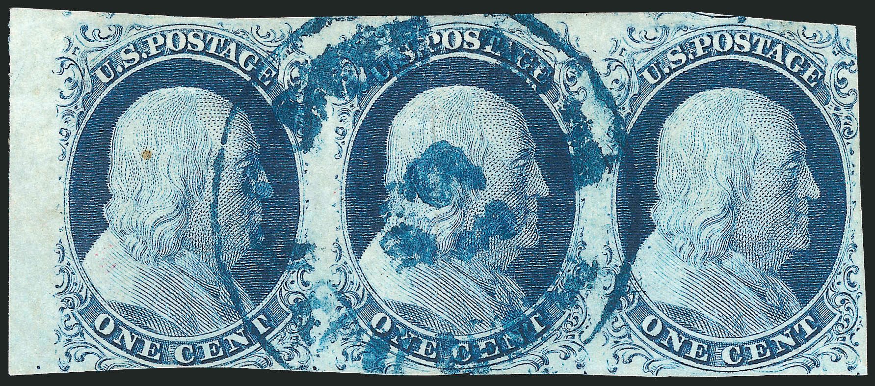 Prices of US Stamps Scott Catalogue 9: 1852 1c Franklin. Robert Siegel Auction Galleries, Sep 2010, Sale 994, Lot 815