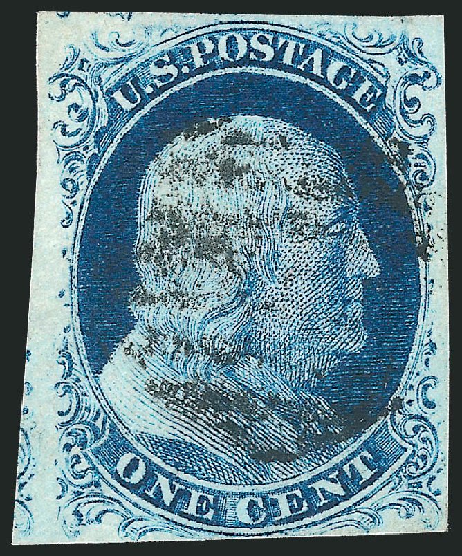 US Stamp Price Scott Catalogue 9 - 1c 1852 Franklin. Robert Siegel Auction Galleries, Sep 2010, Sale 994, Lot 835