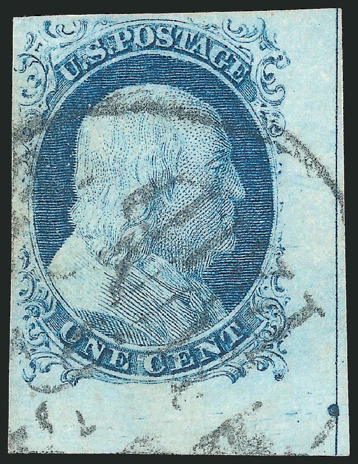 Values of US Stamps Scott Catalog 9: 1c 1852 Franklin. Robert Siegel Auction Galleries, Oct 2010, Sale 997, Lot 5145