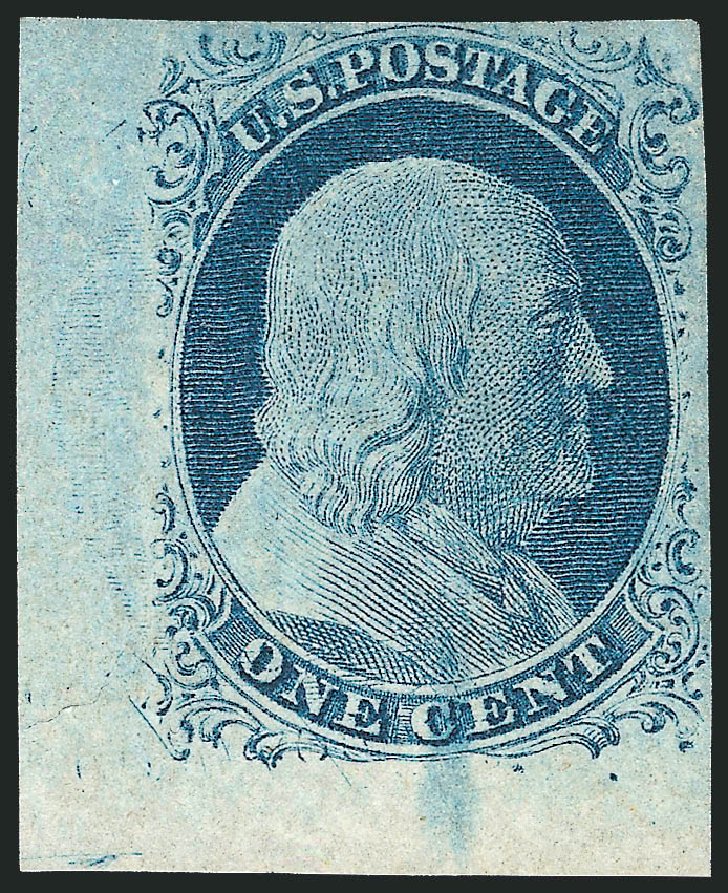 Value of US Stamps Scott Catalogue #9 - 1852 1c Franklin. Robert Siegel Auction Galleries, Dec 2010, Sale 998, Lot 105