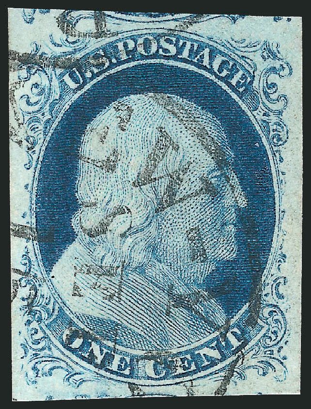 US Stamps Values Scott Cat. # 9 - 1852 1c Franklin. Robert Siegel Auction Galleries, Dec 2010, Sale 998, Lot 155