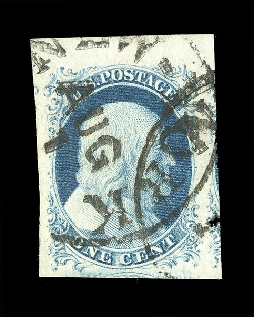 US Stamp Value Scott Catalog #9 - 1852 1c Franklin. Spink Shreves Galleries, May 2014, Sale 148, Lot 25