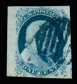 Prices of US Stamps Scott #9 - 1852 1c Franklin. Matthew Bennett International, Dec 2007, Sale 325, Lot 1412