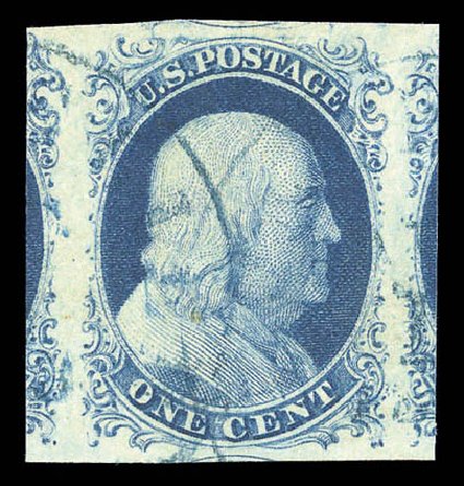 US Stamps Prices Scott Catalogue 9 - 1c 1852 Franklin. Matthew Bennett International, Sep 2010, Sale 332, Lot 2002