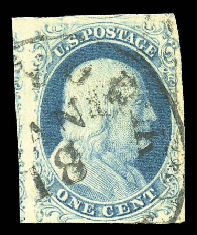 US Stamps Prices Scott Catalog # 9: 1c 1852 Franklin. Matthew Bennett International, Sep 2010, Sale 333, Lot 3302