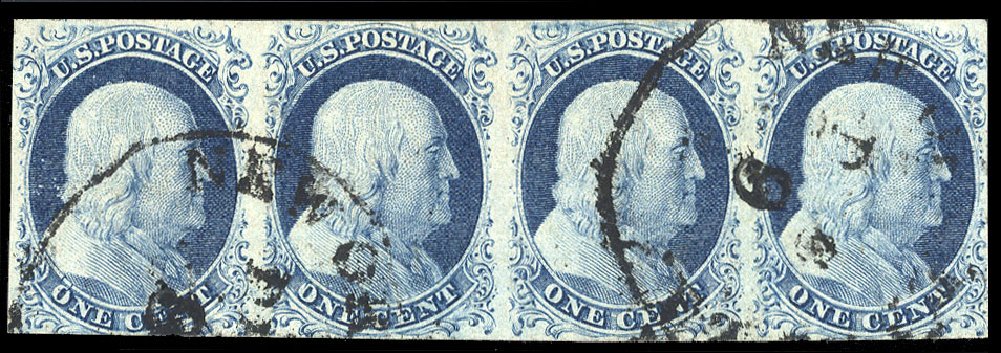 Value of US Stamp Scott Catalog #9 - 1852 1c Franklin. Cherrystone Auctions, Jan 2015, Sale 201501, Lot 62