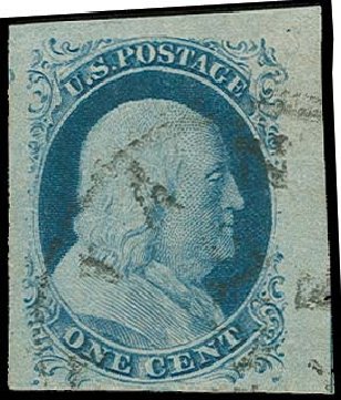 Prices of US Stamps Scott Catalog #9: 1852 1c Franklin. H.R. Harmer, Oct 2014, Sale 3006, Lot 1022