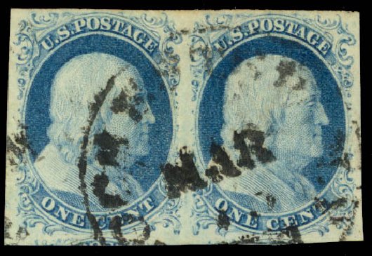 Prices of US Stamps Scott Cat. #9 - 1c 1852 Franklin. Daniel Kelleher Auctions, Sep 2014, Sale 655, Lot 152