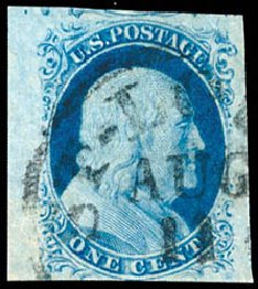 Values of US Stamp Scott Cat. #9: 1c 1852 Franklin. Schuyler J. Rumsey Philatelic Auctions, Apr 2015, Sale 60, Lot 1922