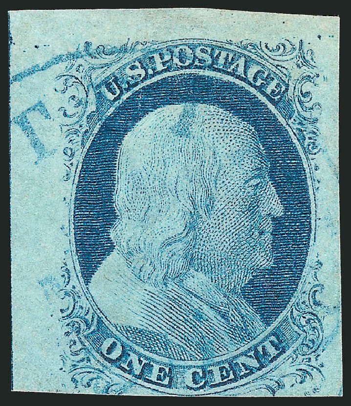 US Stamps Price Scott Catalog 9 - 1c 1852 Franklin. Robert Siegel Auction Galleries, Dec 2011, Sale 1017, Lot 92