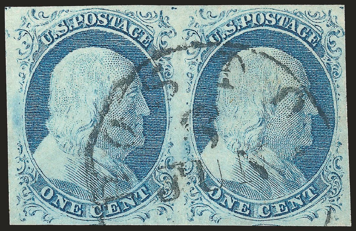 US Stamps Price Scott Catalog #9 - 1852 1c Franklin. Robert Siegel Auction Galleries, Sep 2009, Sale 976, Lot 1132