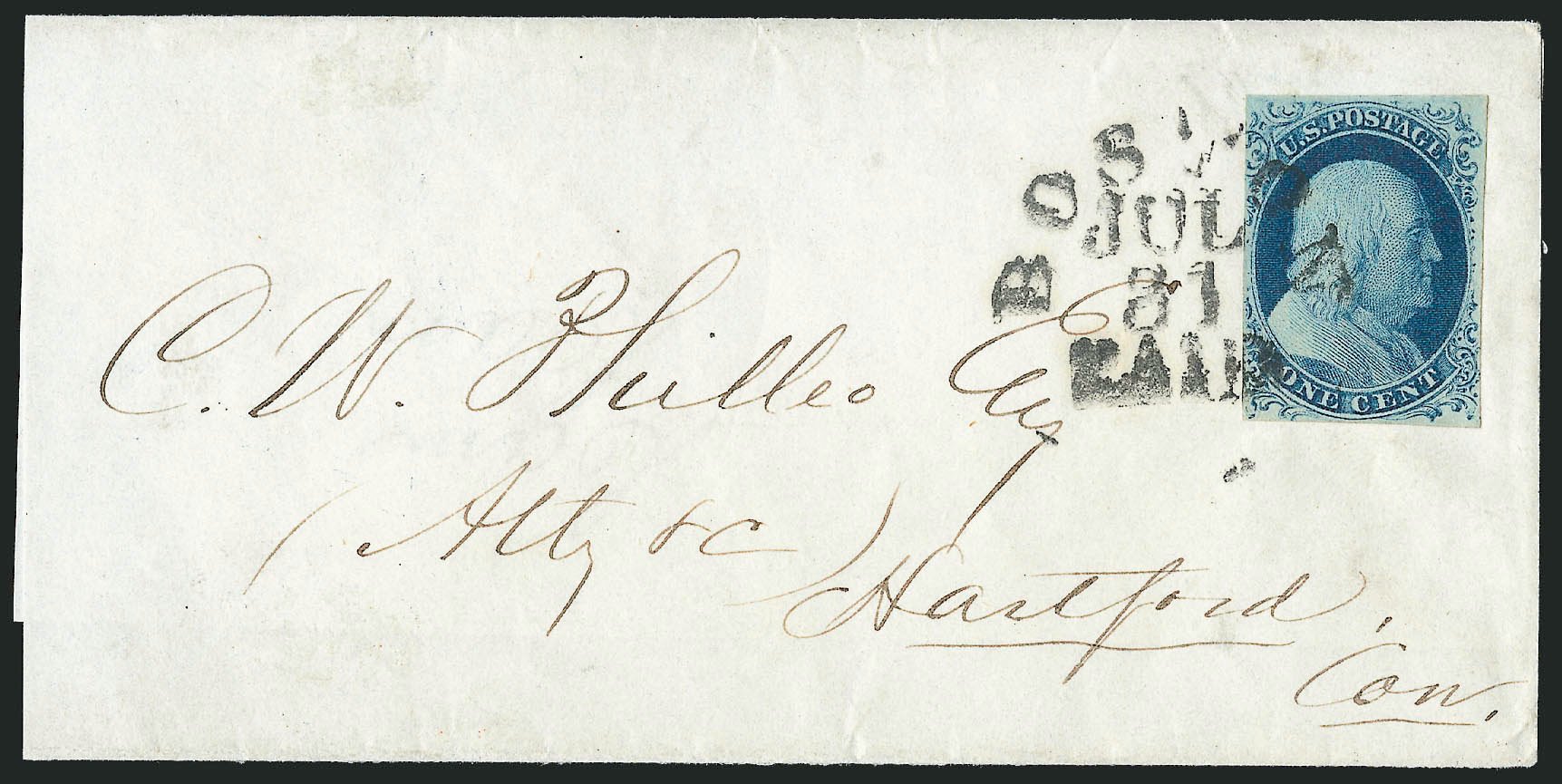 Values of US Stamps Scott Cat. 9: 1c 1852 Franklin. Robert Siegel Auction Galleries, Sep 2010, Sale 994, Lot 812