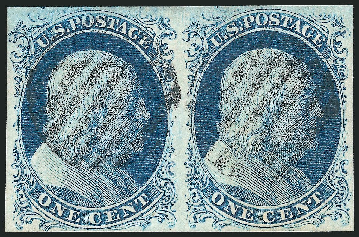 US Stamp Values Scott Catalogue #9 - 1c 1852 Franklin. Robert Siegel Auction Galleries, Dec 2010, Sale 998, Lot 202
