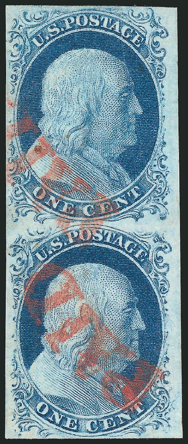 Price of US Stamps Scott Cat. # 9: 1c 1852 Franklin. Robert Siegel Auction Galleries, Dec 2010, Sale 998, Lot 212