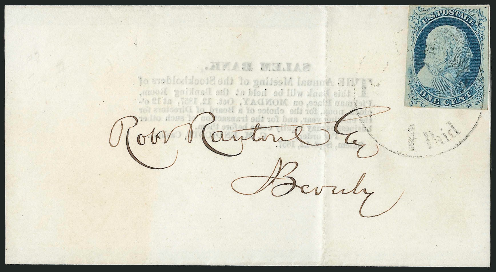 Values of US Stamps Scott Catalog #9: 1c 1852 Franklin. Robert Siegel Auction Galleries, Dec 2010, Sale 998, Lot 242