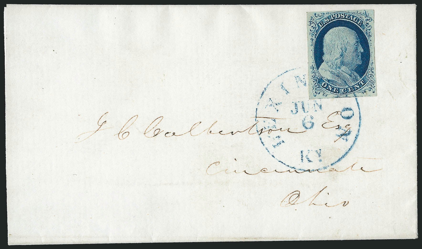 Values of US Stamps Scott Catalog # 9 - 1852 1c Franklin. Robert Siegel Auction Galleries, Dec 2010, Sale 998, Lot 262