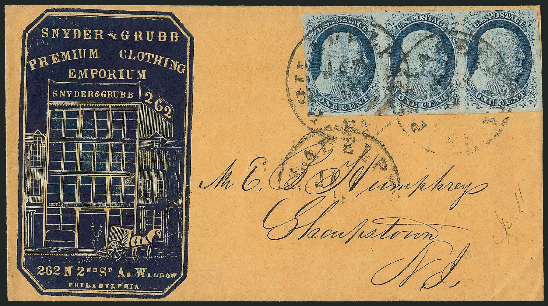 Prices of US Stamps Scott Cat. # 9 - 1852 1c Franklin. Robert Siegel Auction Galleries, Dec 2010, Sale 998, Lot 272