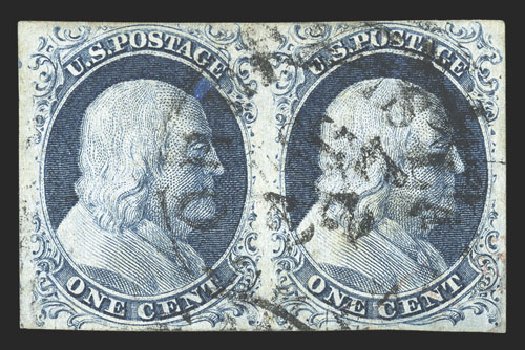 Prices of US Stamps Scott Cat. # 9 - 1c 1852 Franklin. Spink Shreves Galleries, Jul 2012, Sale 140, Lot 42