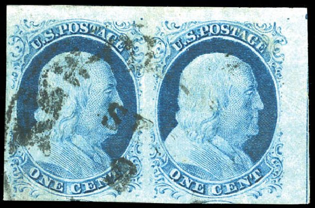 US Stamp Prices Scott Catalog # 9: 1852 1c Franklin. Matthew Bennett International, Dec 2008, Sale 330, Lot 1363