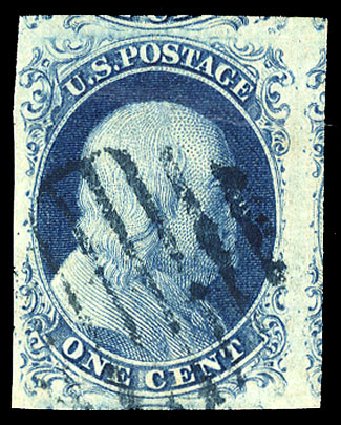 Costs of US Stamps Scott Catalog #9: 1c 1852 Franklin. Cherrystone Auctions, Jun 2009, Sale 200906, Lot 13