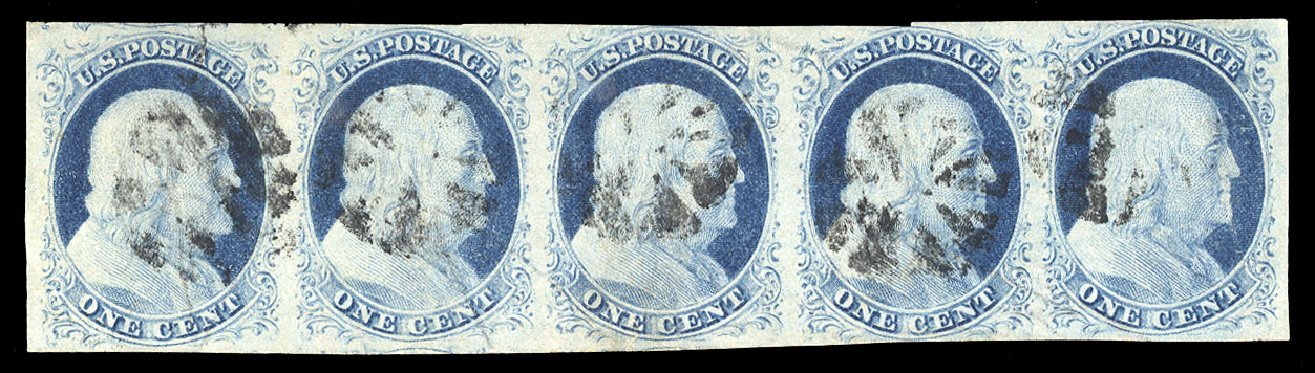 Prices of US Stamps Scott Catalog # 9: 1852 1c Franklin. Cherrystone Auctions, Oct 2012, Sale 201210, Lot 13