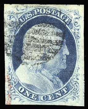 Prices of US Stamps Scott Catalog # 9: 1852 1c Franklin. Cherrystone Auctions, Jan 2015, Sale 201501, Lot 53