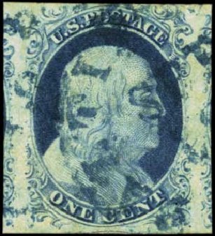 Value of US Stamps Scott Catalog 9 - 1c 1852 Franklin. Harmer-Schau Auction Galleries, Feb 2012, Sale 92, Lot 783