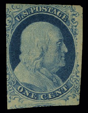 US Stamp Prices Scott Catalogue # 9: 1c 1852 Franklin. H.R. Harmer, May 2014, Sale 3005, Lot 1023