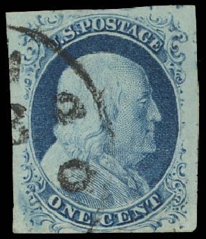 Price of US Stamps Scott Catalogue #9 - 1852 1c Franklin. Daniel Kelleher Auctions, Oct 2012, Sale 632, Lot 933