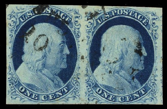 Costs of US Stamp Scott Catalog # 9: 1852 1c Franklin. Daniel Kelleher Auctions, Dec 2012, Sale 633, Lot 353