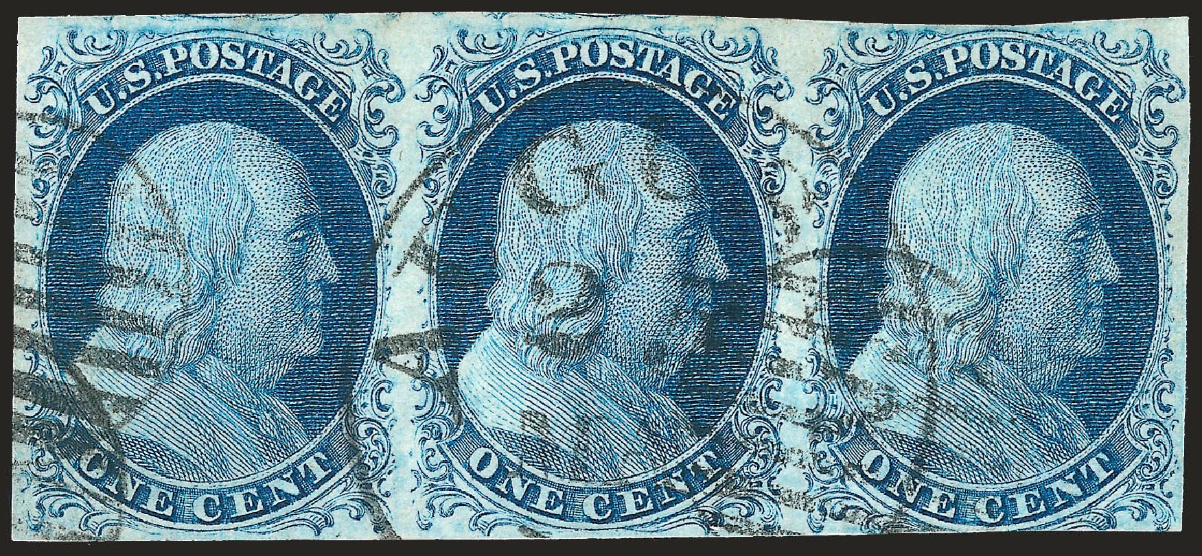 Cost of US Stamps Scott Catalogue #9: 1852 1c Franklin. Robert Siegel Auction Galleries, Oct 2008, Sale 963, Lot 133