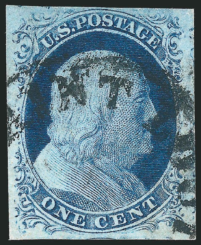 Values of US Stamps Scott Catalog 9: 1c 1852 Franklin. Robert Siegel Auction Galleries, Sep 2010, Sale 994, Lot 833