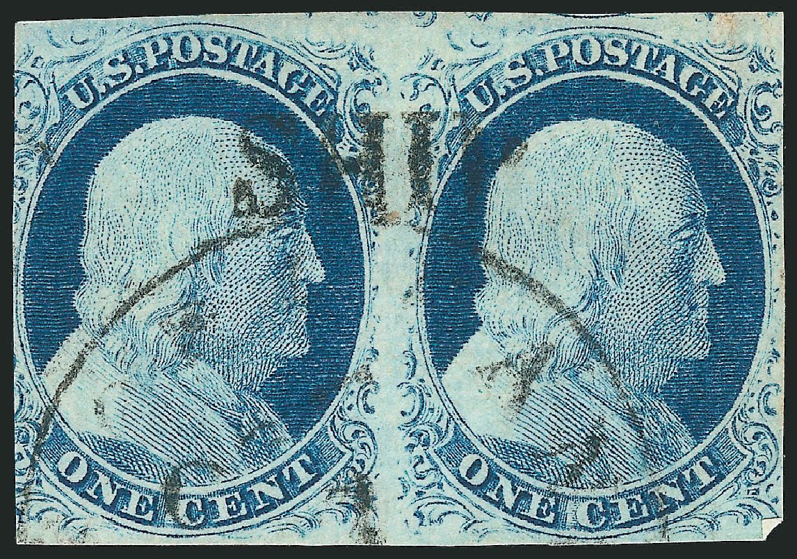US Stamps Value Scott Cat. #9: 1c 1852 Franklin. Robert Siegel Auction Galleries, Sep 2010, Sale 994, Lot 853