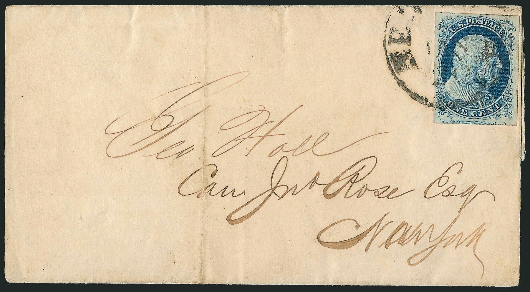 Costs of US Stamp Scott Cat. 9: 1c 1852 Franklin. Robert Siegel Auction Galleries, Sep 2010, Sale 994, Lot 873