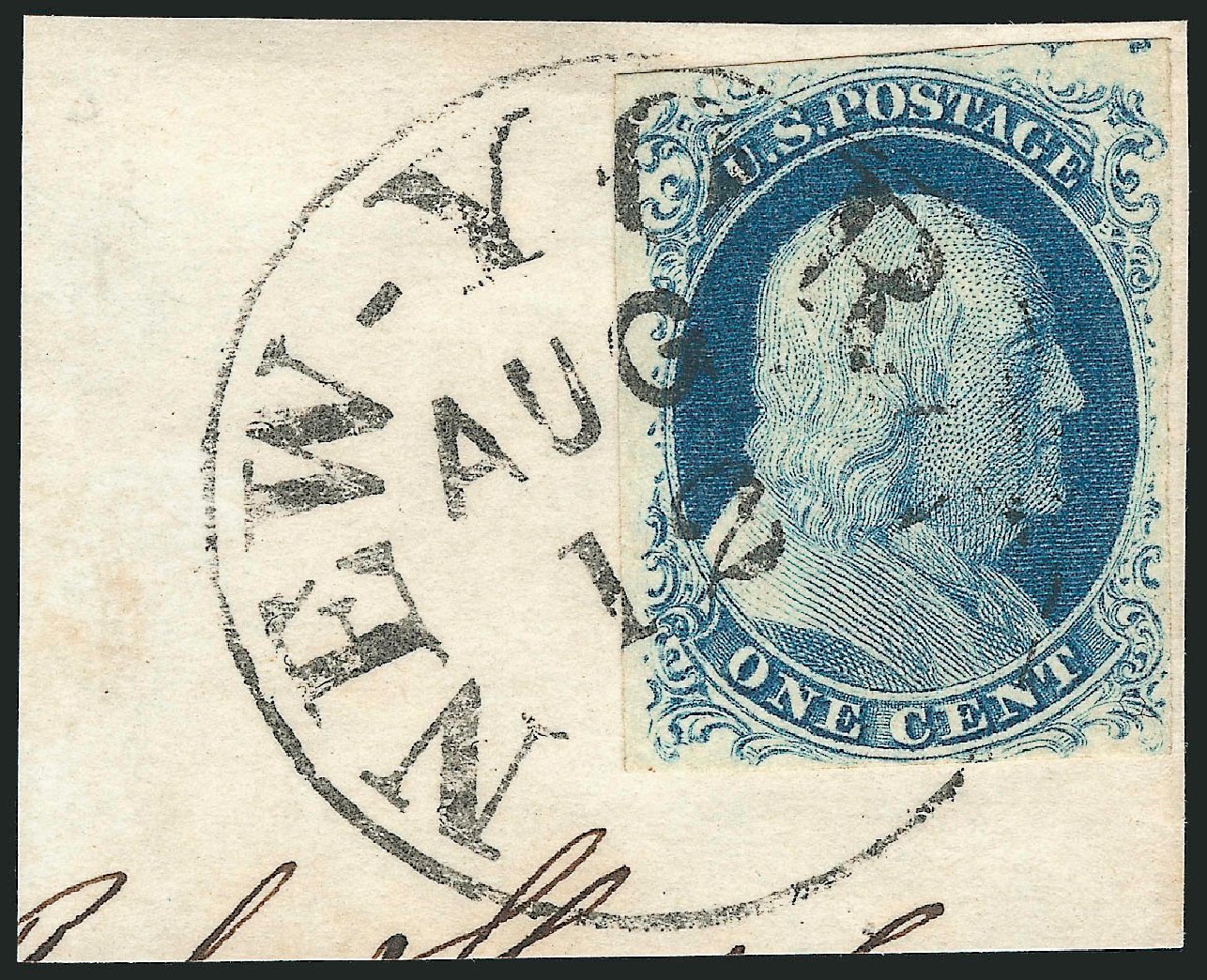 US Stamp Prices Scott Cat. 9: 1c 1852 Franklin. Robert Siegel Auction Galleries, Dec 2010, Sale 998, Lot 123