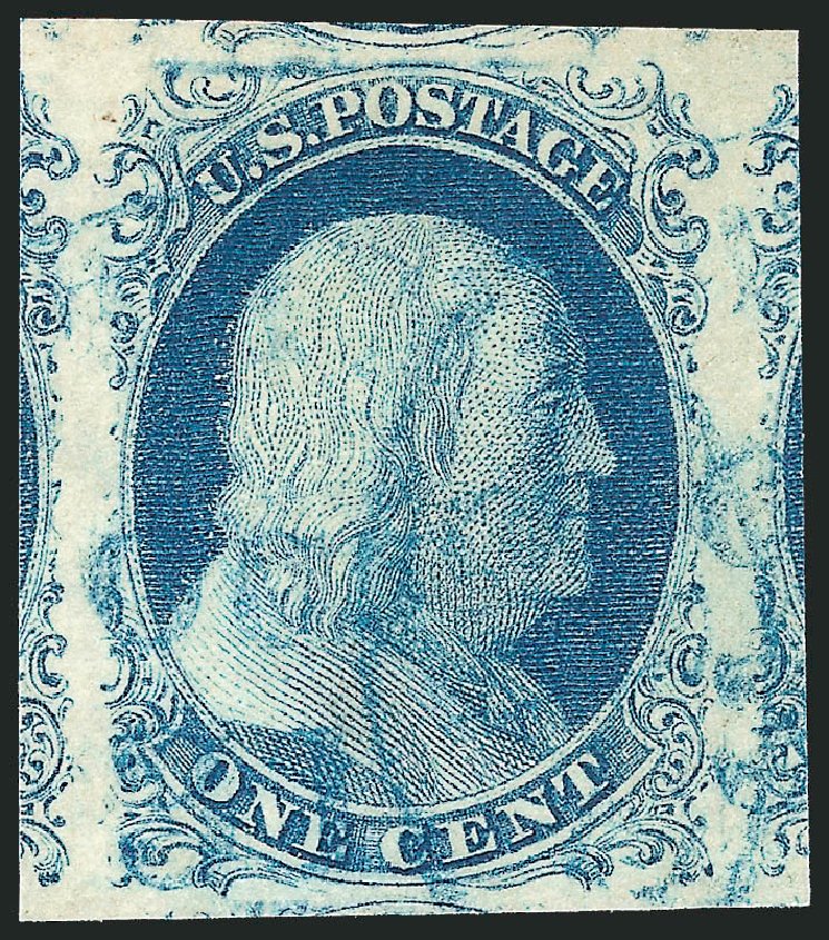 US Stamps Price Scott Catalogue #9: 1852 1c Franklin. Robert Siegel Auction Galleries, Dec 2010, Sale 998, Lot 133