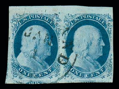 Costs of US Stamps Scott Catalog # 9: 1852 1c Franklin. Matthew Bennett International, Dec 2007, Sale 325, Lot 1396