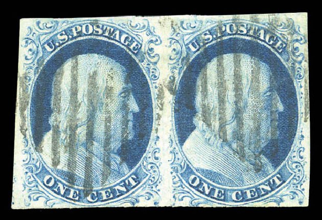 Values of US Stamp Scott Catalogue #9: 1c 1852 Franklin. Matthew Bennett International, Sep 2010, Sale 333, Lot 3296