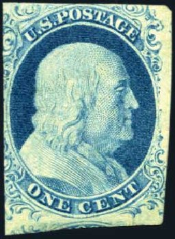 US Stamp Prices Scott Catalogue # 9 - 1852 1c Franklin. Harmer-Schau Auction Galleries, Aug 2011, Sale 90, Lot 1066