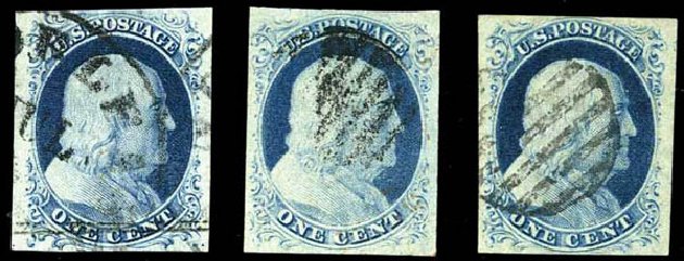 Value of US Stamp Scott # 9 - 1c 1852 Franklin. Harmer-Schau Auction Galleries, Oct 2013, Sale 99, Lot 136
