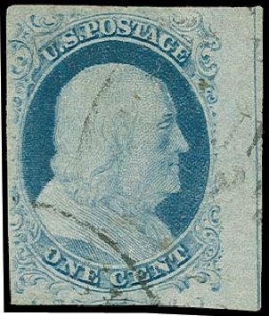 Cost of US Stamp Scott Cat. 9 - 1852 1c Franklin. H.R. Harmer, Oct 2014, Sale 3006, Lot 1026