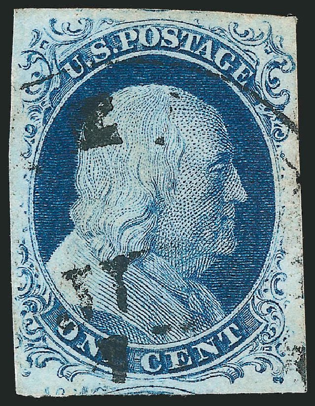 US Stamp Value Scott Catalogue 9: 1852 1c Franklin. Robert Siegel Auction Galleries, Mar 2011, Sale 1007, Lot 2106