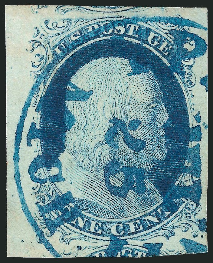 Cost of US Stamps Scott Cat. #9 - 1c 1852 Franklin. Robert Siegel Auction Galleries, Dec 2012, Sale 1037, Lot 1416
