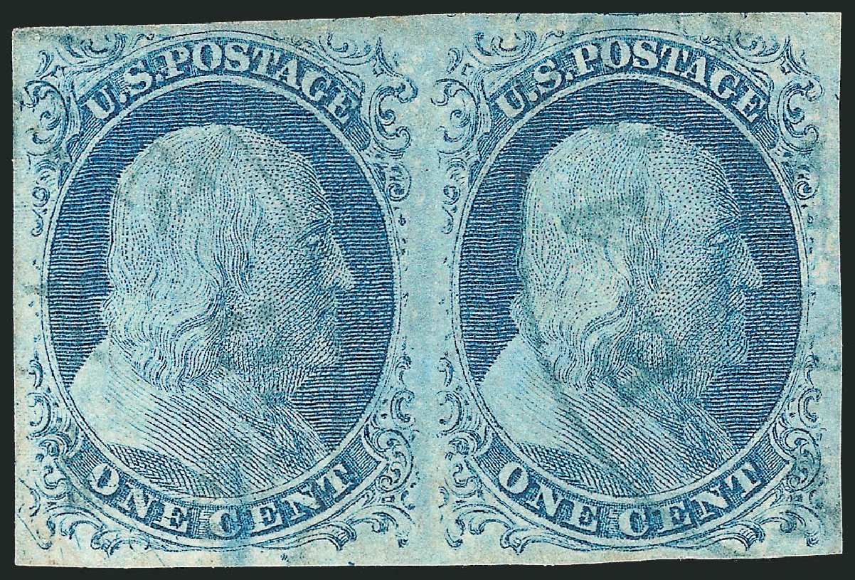 US Stamps Value Scott Catalog #9: 1c 1852 Franklin. Robert Siegel Auction Galleries, Jul 2013, Sale 1050, Lot 96