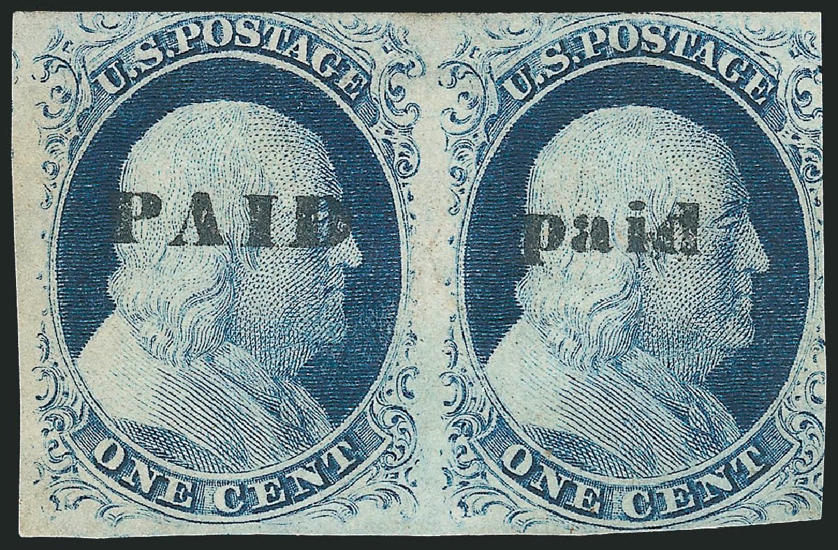 US Stamps Prices Scott Catalog 9: 1852 1c Franklin. Robert Siegel Auction Galleries, Dec 2013, Sale 1062, Lot 76