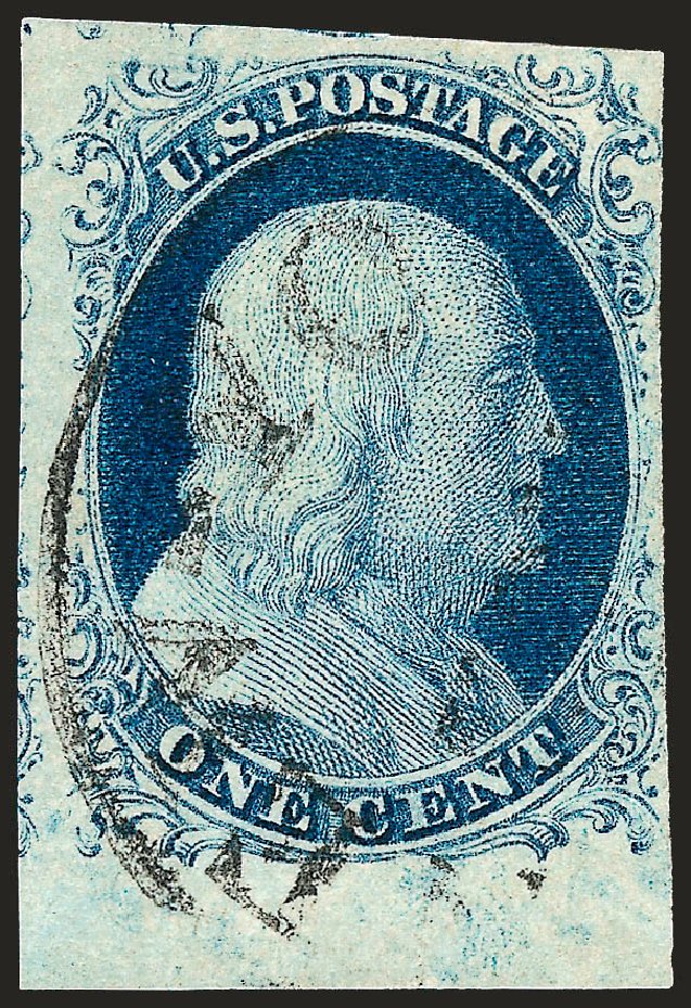 Price of US Stamps Scott Catalog # 9 - 1852 1c Franklin. Robert Siegel Auction Galleries, Oct 2008, Sale 963, Lot 116