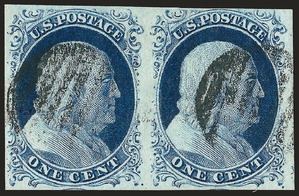 Value of US Stamp Scott Catalog # 9: 1c 1852 Franklin. Robert Siegel Auction Galleries, Oct 2008, Sale 963, Lot 126