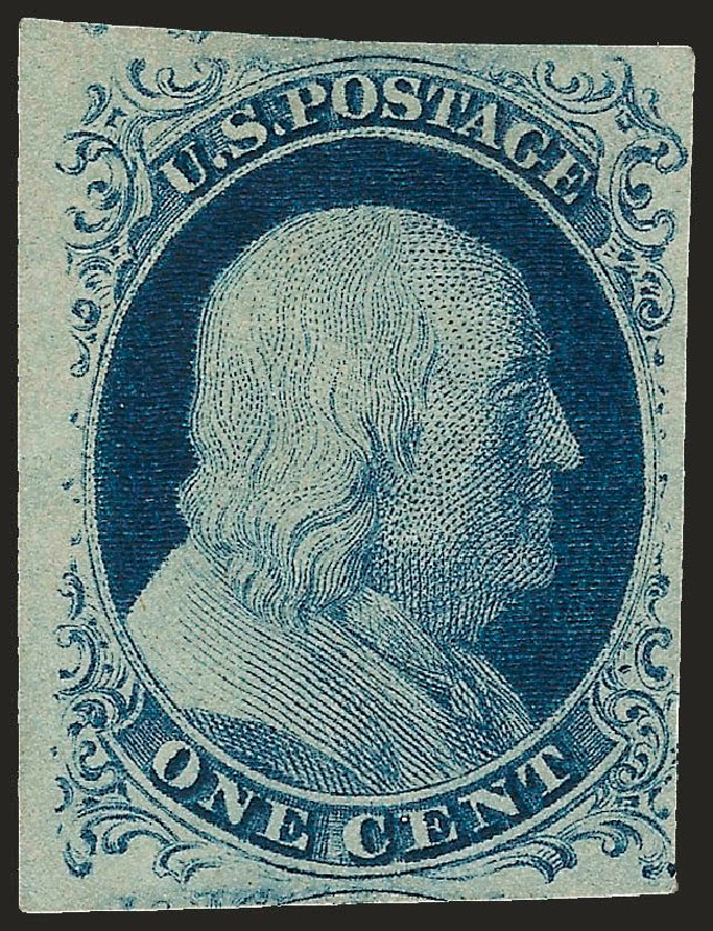 US Stamp Price Scott 9: 1c 1852 Franklin. Robert Siegel Auction Galleries, Sep 2009, Sale 976, Lot 1106